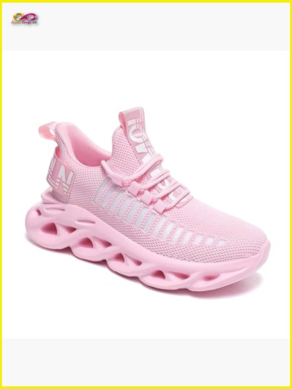 Mesh Walking Sneakers Casual Lace Up Athletic Shoes Lightweight Breathable - Picture 2 of 7